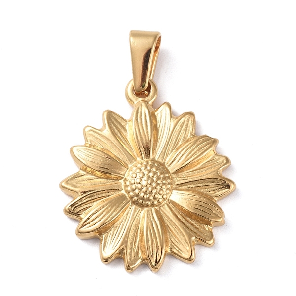 PandaHall 304 Stainless Steel Pendants, Daisy Flower, Golden, 26x23x3mm, Hole: 8x3mm 304 Stainless Steel Flower
PandaHall 304 Stainless Steel Pendants, Daisy Flower, Golden, 26x23x3mm, Hole: 8x3mm 304 Stainless Steel Flower