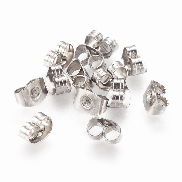 PandaHall 316 Surgical Stainless Steel Ear Nuts, Butterfly Earring Backs for Post Earrings, Stainless Steel Color, 4.5x6.5x3.2mm, Hole...
PandaHall 316 Surgical Stainless Steel Ear Nuts, Butterfly Earring Backs for Post Earrings, Stainless Steel Color, 4.5x6.5x3.2mm, Hole...