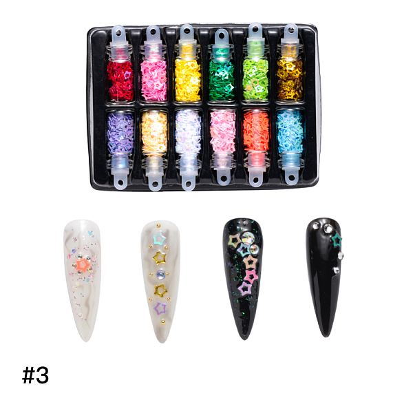 PandaHall Laser Shining Plastic Nail Art Glitter, Manicure Sequins, DIY Sparkly Paillette Tips Nail, Star, Mixed Color, 3x3.5x0.2mm..., Multicolor
PandaHall Laser Shining Plastic Nail Art Glitter, Manicure Sequins, DIY Sparkly Paillette Tips Nail, Star, Mixed Color, 3x3.5x0.2mm..., Multicolor