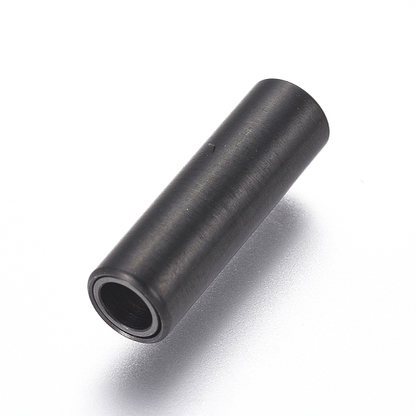 PandaHall 304 Stainless Steel Magnetic Clasps with Glue-in Ends, Frosted, Column, Gunmetal, 16x5mm, Hole: 3mm 304 Stainless Steel Column
PandaHall 304 Stainless Steel Magnetic Clasps with Glue-in Ends, Frosted, Column, Gunmetal, 16x5mm, Hole: 3mm 304 Stainless Steel Column