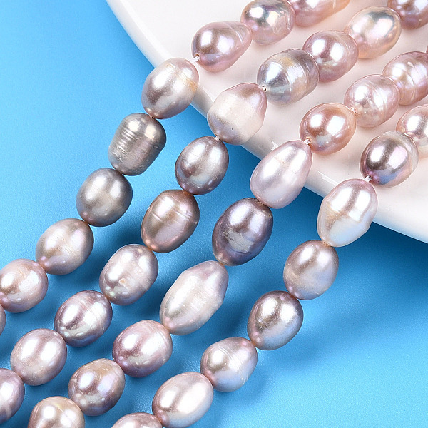 PandaHall Natural Cultured Freshwater Pearl Beads Strands, Rice, Thistle, 10~14x8~8.5mm, Hole: 0.7~0.8mm, about 34~35pcs/strand, 13.78 inch..., Purple
PandaHall Natural Cultured Freshwater Pearl Beads Strands, Rice, Thistle, 10~14x8~8.5mm, Hole: 0.7~0.8mm, about 34~35pcs/strand, 13.78 inch..., Purple