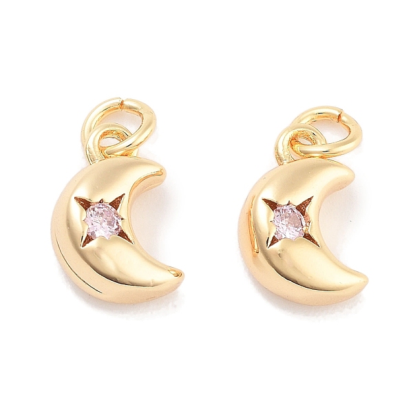PandaHall Brass Micro Pave Cubic Zirconia Pendants, Real 18K Gold Plated, Moon, with Jump Ring, Lavender, 9.5x6.5x4mm, Hole: 2.4mm..., Purple
PandaHall Brass Micro Pave Cubic Zirconia Pendants, Real 18K Gold Plated, Moon, with Jump Ring, Lavender, 9.5x6.5x4mm, Hole: 2.4mm..., Purple