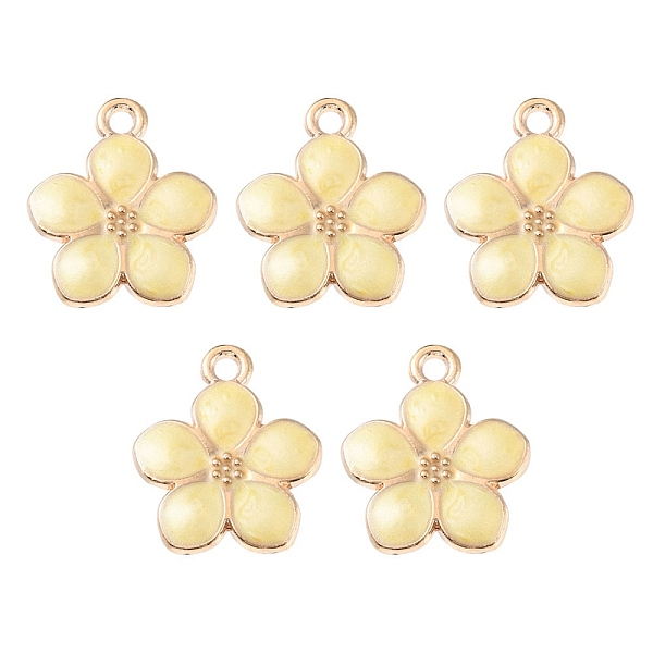 PandaHall Alloy Pendants, with Enamel, Flower Charm, Golden, Lemon Chiffon, 17x14.5x2mm, Hole: 1.7mm Alloy+Enamel Flower
PandaHall Alloy Pendants, with Enamel, Flower Charm, Golden, Lemon Chiffon, 17x14.5x2mm, Hole: 1.7mm Alloy+Enamel Flower