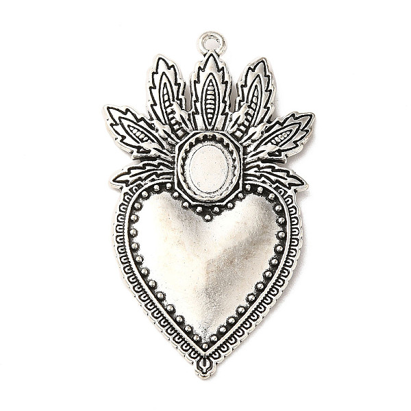 PandaHall Tibetan Style Alloy Pendants, Cadmium Free & Lead Free, Sacred Heart, Antique Silver, 58.5x34x3mm, Hole: 1.8mm, about 107Pcs/1000G...
PandaHall Tibetan Style Alloy Pendants, Cadmium Free & Lead Free, Sacred Heart, Antique Silver, 58.5x34x3mm, Hole: 1.8mm, about 107Pcs/1000G...
