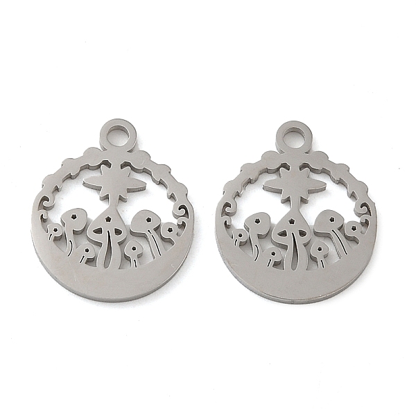 PandaHall 304 Stainless Steel Charms, Laser Cut, Flat Round with Mushroom Charm, Stainless Steel Color, 14x12x1mm, Hole: 1.6mm 304 Stainless...
PandaHall 304 Stainless Steel Charms, Laser Cut, Flat Round with Mushroom Charm, Stainless Steel Color, 14x12x1mm, Hole: 1.6mm 304 Stainless...