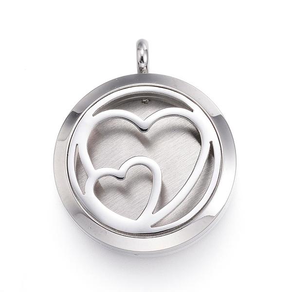 PandaHall 316 Surgical Stainless Steel Diffuser Locket Pendants, with Perfume Pad and Magnetic Clasps, Flat Round with Heart, Stainless..., Multicolor
PandaHall 316 Surgical Stainless Steel Diffuser Locket Pendants, with Perfume Pad and Magnetic Clasps, Flat Round with Heart, Stainless..., Multicolor