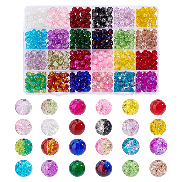 PandaHall arricraft About 600 Pcs 24 Colors Crackle Glass Beads, 8mm Colorful Crackle Crafts Beads Round Loose Spacer Beads for Bracelets..., Multicolor
PandaHall arricraft About 600 Pcs 24 Colors Crackle Glass Beads, 8mm Colorful Crackle Crafts Beads Round Loose Spacer Beads for Bracelets..., Multicolor