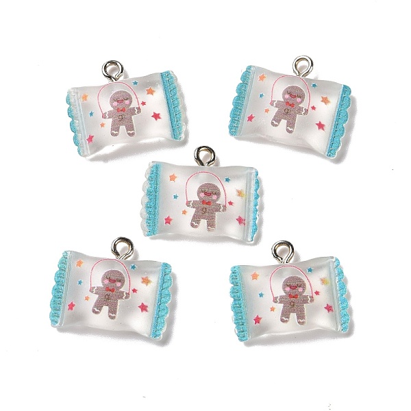 PandaHall Christmas Theme Transparent Resin Pendants, with Platinum Tone Iron Loops, Candy Bag Charm with Gingerbread Man Charm Pattern...
PandaHall Christmas Theme Transparent Resin Pendants, with Platinum Tone Iron Loops, Candy Bag Charm with Gingerbread Man Charm Pattern...