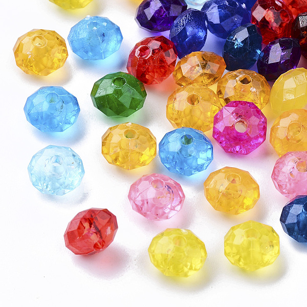 PandaHall Transparent Plastic Beads, Faceted, Rondelle, Mixed Color, 8x5.5mm, Hole: 1.8mm, about 3000pcs/500g Plastic Rondelle Multicolor
PandaHall Transparent Plastic Beads, Faceted, Rondelle, Mixed Color, 8x5.5mm, Hole: 1.8mm, about 3000pcs/500g Plastic Rondelle Multicolor