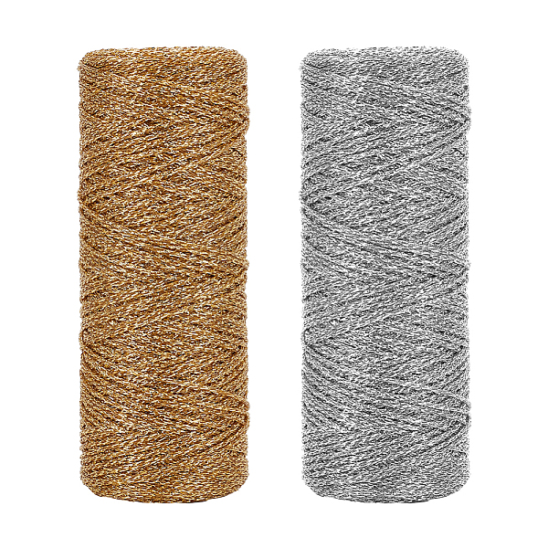 PandaHall 2 Rolls 2 Colors Polyester Braided Metallic Cord, for Gift Wrapping, Round, Mixed Color, 2mm, about 109.36 yards(100m)/roll, 1..., Multicolor
PandaHall 2 Rolls 2 Colors Polyester Braided Metallic Cord, for Gift Wrapping, Round, Mixed Color, 2mm, about 109.36 yards(100m)/roll, 1..., Multicolor