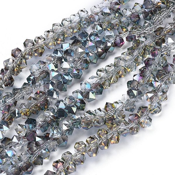 PandaHall Electroplate Glass Beads Strands, Top Drilled Beads, Half Plated, Faceted, Hexagon, Colorful, 6x6x4.5mm, Hole: 1.2mm, about...
PandaHall Electroplate Glass Beads Strands, Top Drilled Beads, Half Plated, Faceted, Hexagon, Colorful, 6x6x4.5mm, Hole: 1.2mm, about...