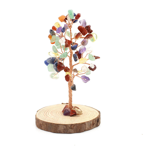 PandaHall Natural Mixed Stone Chips Tree Decorations, Wood Base with Copper Wire Feng Shui Energy Stone Gift for Home Office Desktop...
PandaHall Natural Mixed Stone Chips Tree Decorations, Wood Base with Copper Wire Feng Shui Energy Stone Gift for Home Office Desktop...