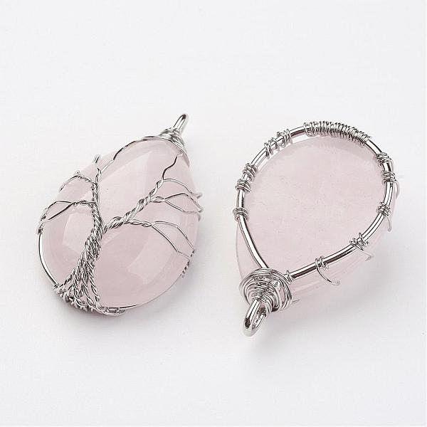 PandaHall Natural Rose Quartz Pendants, Brass Wire Wrapped Pendants, Drop, Platinum, 41~46x25~27x13mm, Hole: 6~9 Rose Quartz Teardrop
PandaHall Natural Rose Quartz Pendants, Brass Wire Wrapped Pendants, Drop, Platinum, 41~46x25~27x13mm, Hole: 6~9 Rose Quartz Teardrop