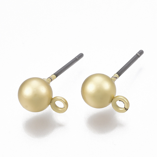 PandaHall Smooth Surface Alloy Stud Earring Findings, with Loop and Steel Pin, Round, Matte Gold Color, 16x5mm, Hole: 1.2mm, Pin: 0.7mm...
PandaHall Smooth Surface Alloy Stud Earring Findings, with Loop and Steel Pin, Round, Matte Gold Color, 16x5mm, Hole: 1.2mm, Pin: 0.7mm...