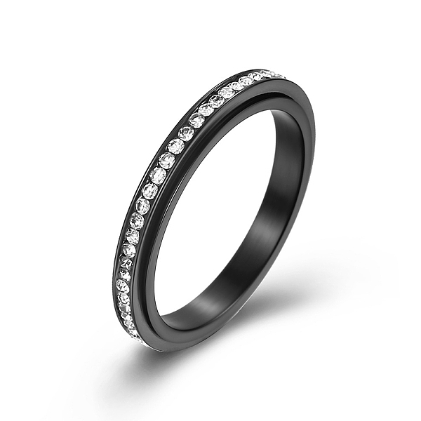 PandaHall Clear Cubic Zirconia Rotating Finger Ring, Titanium Steel Fidget Spinner Ring for Calming Worry Meditation, Black, US Size 10...
PandaHall Clear Cubic Zirconia Rotating Finger Ring, Titanium Steel Fidget Spinner Ring for Calming Worry Meditation, Black, US Size 10...
