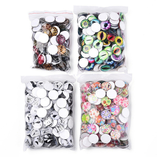 PandaHall Mixed Pattern Half Round/Dome Printed Glass Cabochons, Mixed Color, 18x5mm Glass Half Round Multicolor
PandaHall Mixed Pattern Half Round/Dome Printed Glass Cabochons, Mixed Color, 18x5mm Glass Half Round Multicolor