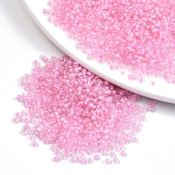 PandaHall 12/0 Glass Seed Beads, Transparent Inside Colours, Round Hole, Round, Pearl Pink, 12/0, 2~2.5x1.5~2mm, Hole: 0.8mm, about...
PandaHall 12/0 Glass Seed Beads, Transparent Inside Colours, Round Hole, Round, Pearl Pink, 12/0, 2~2.5x1.5~2mm, Hole: 0.8mm, about...