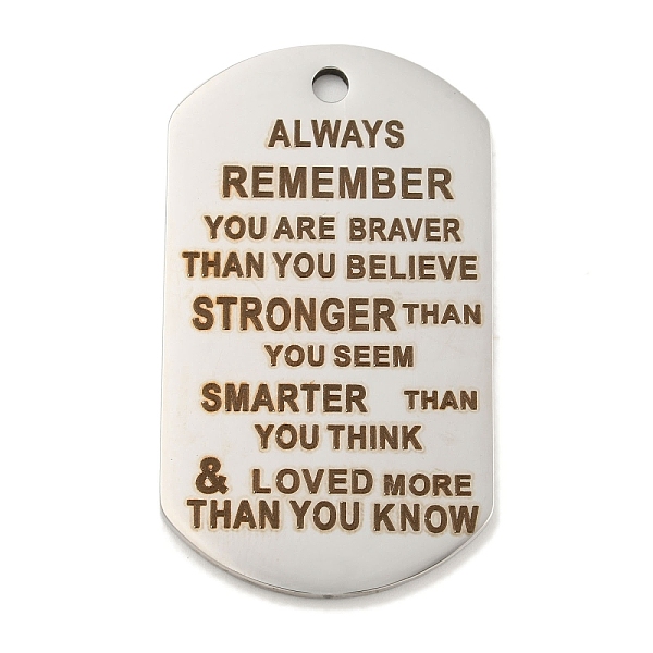 PandaHall 201 Stainless Steel Pendants, Message Charms, Oval with Word Charms, Stainless Steel Color, 49x28x2mm, Hole: 3mm 201 Stainless...
PandaHall 201 Stainless Steel Pendants, Message Charms, Oval with Word Charms, Stainless Steel Color, 49x28x2mm, Hole: 3mm 201 Stainless...