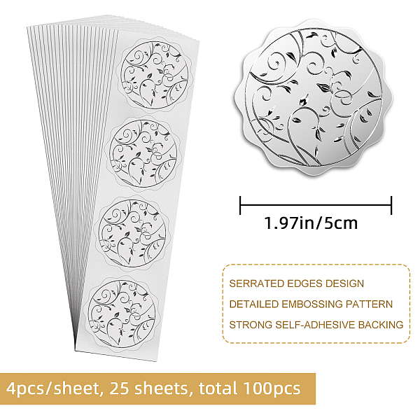 PandaHall CRASPIRE 100pcs Self-adhesive Silver Foil Embossed Stickers Medal Decoration Sticker, Vine Pattern Stickers Graduation Corporate...
PandaHall CRASPIRE 100pcs Self-adhesive Silver Foil Embossed Stickers Medal Decoration Sticker, Vine Pattern Stickers Graduation Corporate...
