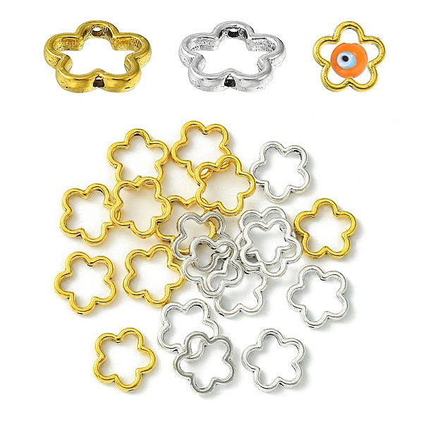 PandaHall 20Pcs 2 Colors Tibetan Style Alloy Bead Frames, Lead Free & Cadmium Free, Flower, Antique Silver & Antique Golden, 15x2mm, Hole...
PandaHall 20Pcs 2 Colors Tibetan Style Alloy Bead Frames, Lead Free & Cadmium Free, Flower, Antique Silver & Antique Golden, 15x2mm, Hole...
