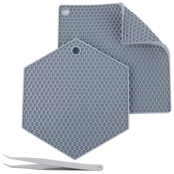 PandaHall GORGECRAFT 2 Styles Silicone Doming Mat Square & Hexagon Honeycomb Trivet Mat Hot Pads Spoon Rest Resin Collector Mat Heat..., Gray
PandaHall GORGECRAFT 2 Styles Silicone Doming Mat Square & Hexagon Honeycomb Trivet Mat Hot Pads Spoon Rest Resin Collector Mat Heat..., Gray