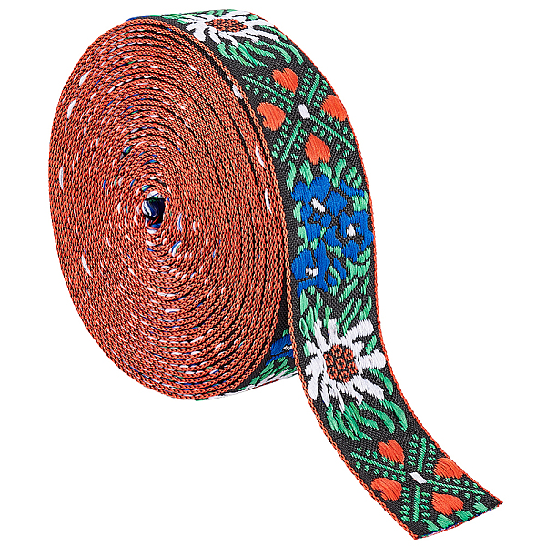PandaHall Ethnic Style Embroidery Polyester Ribbons, Jacquard Ribbon, Garment Accessories, Flower Pattern, Colorful, 7/8 inch(23mm), 5...
PandaHall Ethnic Style Embroidery Polyester Ribbons, Jacquard Ribbon, Garment Accessories, Flower Pattern, Colorful, 7/8 inch(23mm), 5...