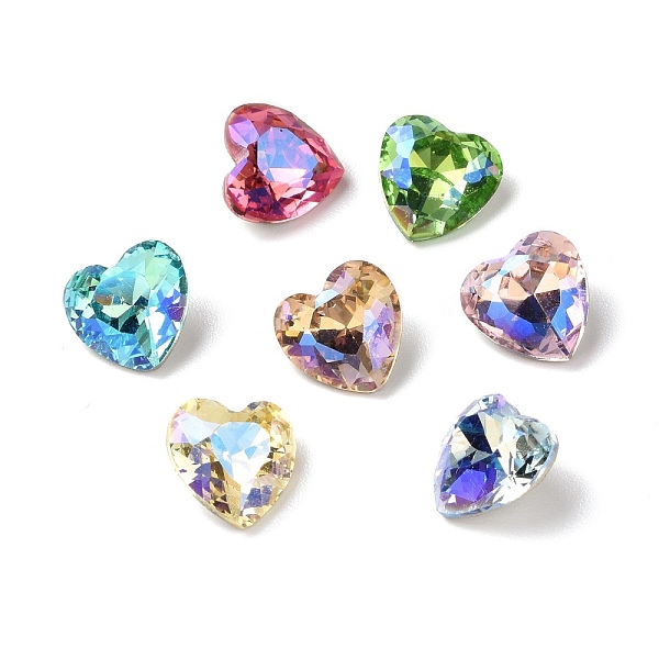 PandaHall Glass Rhinestone Cabochons, Pointed Back & Back Plated, Heart, Mixed Color, 8x8x4mm Glass Rhinestone Heart Multicolor
PandaHall Glass Rhinestone Cabochons, Pointed Back & Back Plated, Heart, Mixed Color, 8x8x4mm Glass Rhinestone Heart Multicolor