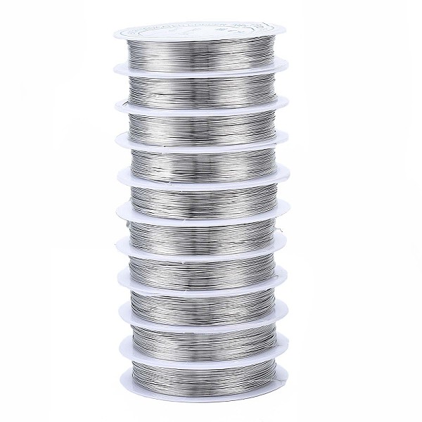 PandaHall Round Copper Jewelry Wire, Silver Color Plated, 24 Gauge, 0.5mm, about 26.24 Feet(8m)/roll, 10 rolls/group Copper Round Silver
PandaHall Round Copper Jewelry Wire, Silver Color Plated, 24 Gauge, 0.5mm, about 26.24 Feet(8m)/roll, 10 rolls/group Copper Round Silver