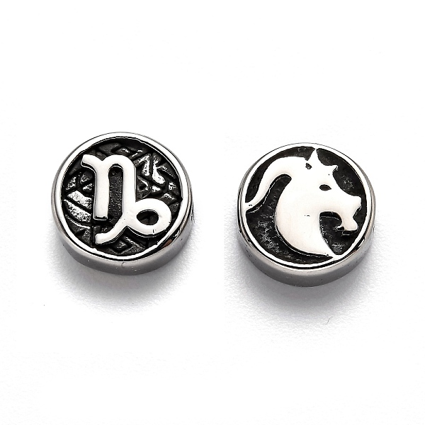 PandaHall 304 Stainless Steel Beads, Flat Round with Twelve Constellations, Antique Silver, Capricorn, 10x4mm, Hole: 1.8mm 304 Stainless...
PandaHall 304 Stainless Steel Beads, Flat Round with Twelve Constellations, Antique Silver, Capricorn, 10x4mm, Hole: 1.8mm 304 Stainless...