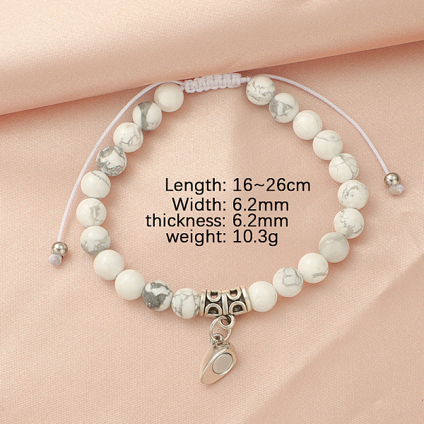 PandaHall Magnetic Heart Charm Bracelet, Natural Howlite Braided Adjustable Bracelet Howlite Heart
PandaHall Magnetic Heart Charm Bracelet, Natural Howlite Braided Adjustable Bracelet Howlite Heart