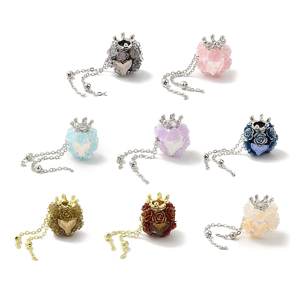 PandaHall Polymer Clay Rhinestone Beads, with Acrylic & Glass Cabochon & Alloy Chain, Rose with Crown & Fishtail, Mixed Color..., Multicolor
PandaHall Polymer Clay Rhinestone Beads, with Acrylic & Glass Cabochon & Alloy Chain, Rose with Crown & Fishtail, Mixed Color..., Multicolor