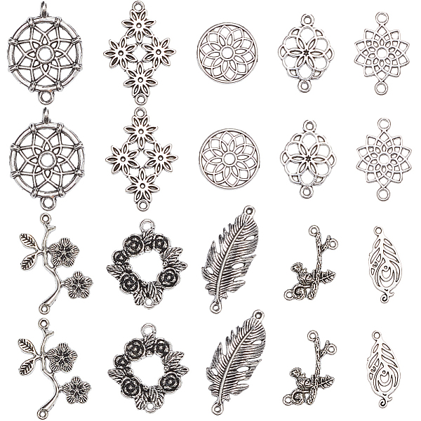 PandaHall SUNNYCLUE 80Pcs 10 Styles Flower Theme Tibetan Style Alloy Connector Charms, Mixed Shapes, Antique Silver, 15~34x10.5~30x1.5~3.5mm...
PandaHall SUNNYCLUE 80Pcs 10 Styles Flower Theme Tibetan Style Alloy Connector Charms, Mixed Shapes, Antique Silver, 15~34x10.5~30x1.5~3.5mm...