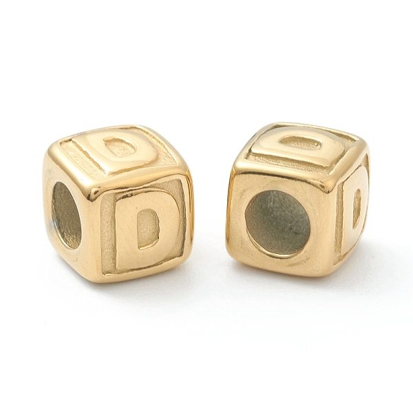 PandaHall 304 Stainless Steel European Beads, Large Hole Beads, Horizontal Hole, Cube with Letter, Golden, Letter.D, 8x8x8mm, Hole: 4mm 304...
PandaHall 304 Stainless Steel European Beads, Large Hole Beads, Horizontal Hole, Cube with Letter, Golden, Letter.D, 8x8x8mm, Hole: 4mm 304...