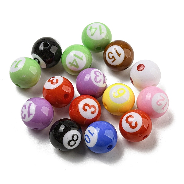 PandaHall Opaque Acrylic Beads, Billiards, Mixed Color, 15.5x15mm, Hole: 2.8mm Acrylic Round Multicolor
PandaHall Opaque Acrylic Beads, Billiards, Mixed Color, 15.5x15mm, Hole: 2.8mm Acrylic Round Multicolor
