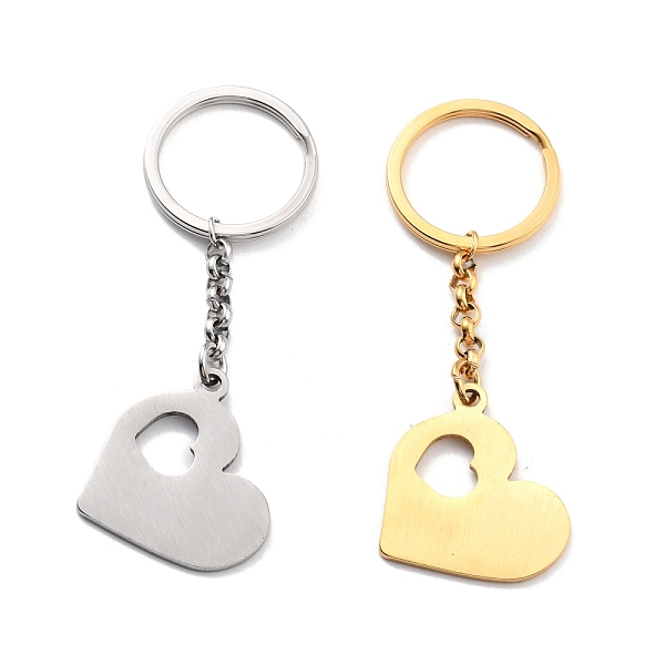 PandaHall 304 Stainless Steel Keychain, Stamping Blank Tag, Heart in Heart, Mixed Color, 90mm Stainless Steel Heart
PandaHall 304 Stainless Steel Keychain, Stamping Blank Tag, Heart in Heart, Mixed Color, 90mm Stainless Steel Heart