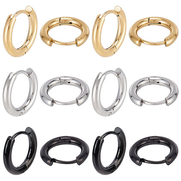 PandaHall SUNNYCLUE 12pairs 3 colors 304/202 Stainless Steel Huggie Hoop Earrings, Hypoallergenic Earrings, Ring, Mixed Color, 10 Gauge...
PandaHall SUNNYCLUE 12pairs 3 colors 304/202 Stainless Steel Huggie Hoop Earrings, Hypoallergenic Earrings, Ring, Mixed Color, 10 Gauge...