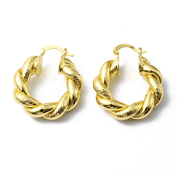 PandaHall Rack Plating Brass Twist Rope Hoop Earrings, Lead Free & Cadmium Free, Real 18K Gold Plated, 31.5~32.5x28x8.5mm, Pin: 1~1.8x0.7mm...
PandaHall Rack Plating Brass Twist Rope Hoop Earrings, Lead Free & Cadmium Free, Real 18K Gold Plated, 31.5~32.5x28x8.5mm, Pin: 1~1.8x0.7mm...