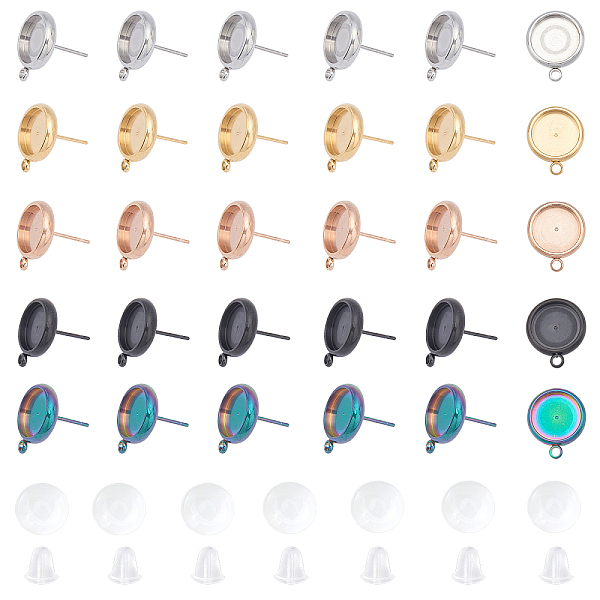 PandaHall UNICRAFTALE about 20 Sets 5 Colors 10mm Tray Flat Round Stud Earring Blanks with Glass Cabochons Stainless Steel Blank Bezel Tray..., Clear
PandaHall UNICRAFTALE about 20 Sets 5 Colors 10mm Tray Flat Round Stud Earring Blanks with Glass Cabochons Stainless Steel Blank Bezel Tray..., Clear