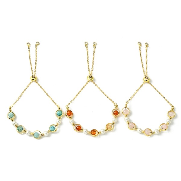 PandaHall 3Pcs 3 Style Brass Slider Cable Chain Bracelets, Pearl & Natural Gemstone Beaded Bracelet for Women, Golden, Inner Diameter...
PandaHall 3Pcs 3 Style Brass Slider Cable Chain Bracelets, Pearl & Natural Gemstone Beaded Bracelet for Women, Golden, Inner Diameter...