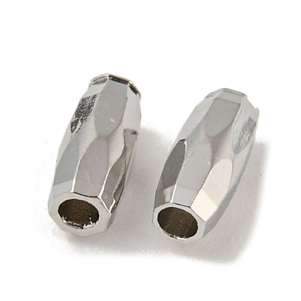 PandaHall Brass Beads, Faceted, Barrel, Platinum, 5x2.5mm, Hole: 1.2mm Brass
PandaHall Brass Beads, Faceted, Barrel, Platinum, 5x2.5mm, Hole: 1.2mm Brass