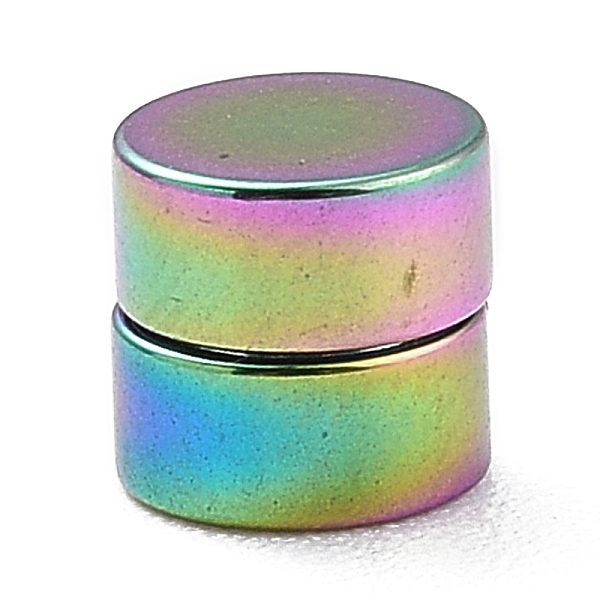PandaHall Magnetic 304 Stainless Steel Clip-on Earring, Flat Round, Rainbow Color, 6x3mm Stainless Steel
PandaHall Magnetic 304 Stainless Steel Clip-on Earring, Flat Round, Rainbow Color, 6x3mm Stainless Steel
