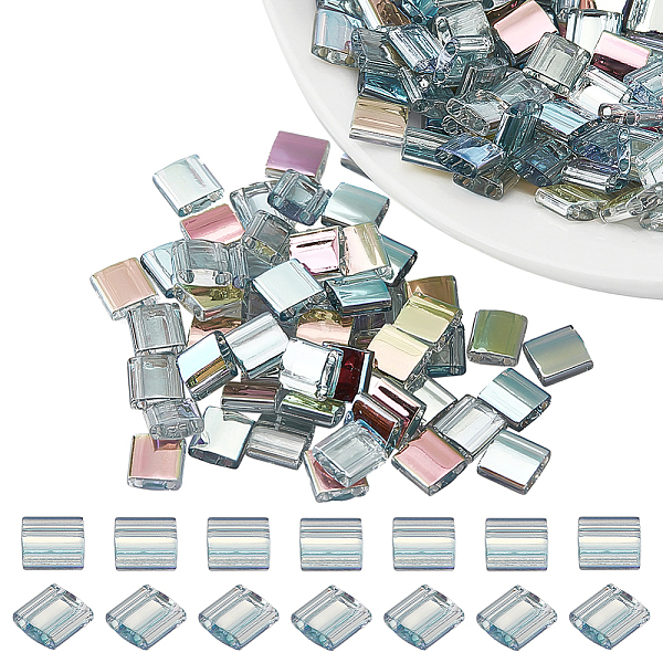 PandaHall About 150 Pcs Iridescent Tila Beads, 5x5mm 2-Hole Glass Seed Beads Crystal Green Rainbow Mini Beads Rectangle Japanese Glass...
PandaHall About 150 Pcs Iridescent Tila Beads, 5x5mm 2-Hole Glass Seed Beads Crystal Green Rainbow Mini Beads Rectangle Japanese Glass...