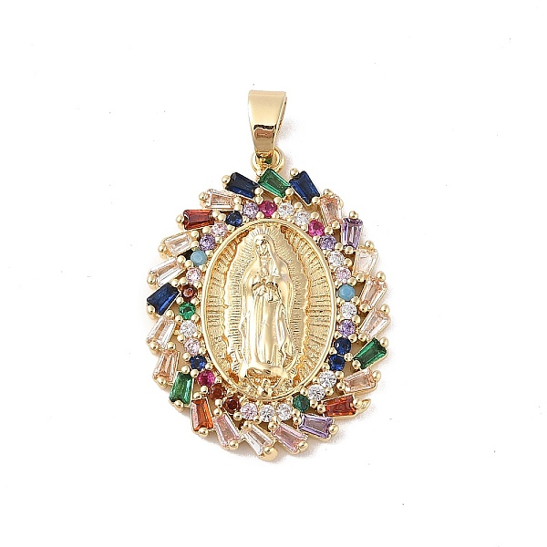 PandaHall Brass Clear Cubic Zirconia Pendants, Long-Lasting Plated, Oval with Holy Virgin Charms, Colorful, 33x25x5mm, Hole: 6x5mm...
PandaHall Brass Clear Cubic Zirconia Pendants, Long-Lasting Plated, Oval with Holy Virgin Charms, Colorful, 33x25x5mm, Hole: 6x5mm...