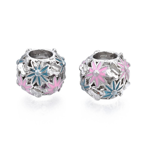 PandaHall Rack Plating Alloy Enamel European Beads, Large Hole Beads, Cadmium Free & Nickel Free & Lead Free, Rondelle, Platinum, Pearl Pink...
PandaHall Rack Plating Alloy Enamel European Beads, Large Hole Beads, Cadmium Free & Nickel Free & Lead Free, Rondelle, Platinum, Pearl Pink...