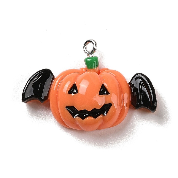PandaHall Opaque Resin Pendants, Halloween Charms with Platinum Tone Alloy Loops, Coral, Pumpkin with Wing, 23x32.5x9mm, Hole: 1.5mm..., Red
PandaHall Opaque Resin Pendants, Halloween Charms with Platinum Tone Alloy Loops, Coral, Pumpkin with Wing, 23x32.5x9mm, Hole: 1.5mm..., Red