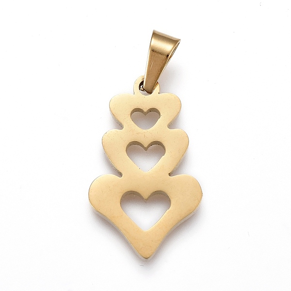 PandaHall Valentine's Day 304 Stainless Steel Pendants, Laser Cut, Heart with Heart, Golden, 21x12x1.5mm, Hole: 3x5mm 304 Stainless Steel...
PandaHall Valentine's Day 304 Stainless Steel Pendants, Laser Cut, Heart with Heart, Golden, 21x12x1.5mm, Hole: 3x5mm 304 Stainless Steel...