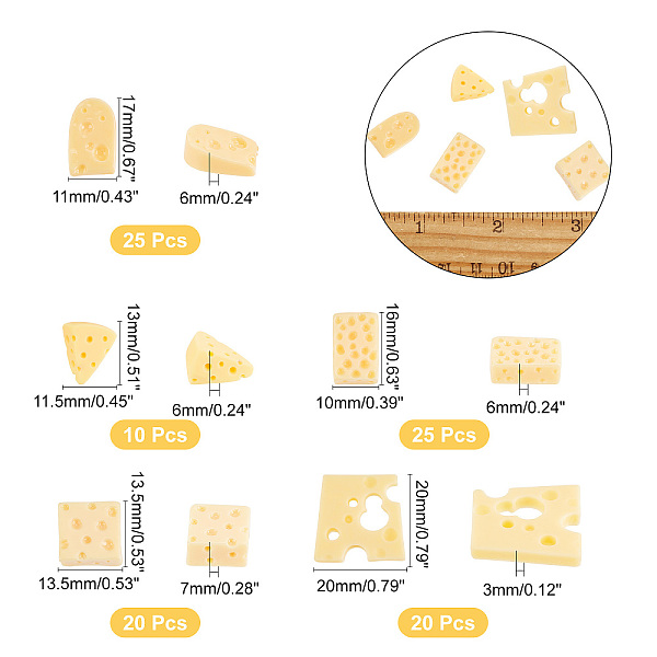 PandaHall CHGCRAFT 100Pcs 5 Styles Miniature Kitchen Food Cheese Resin Simulation Cheesecake Models Gold Artificial Food DIY Decor Ornament...
PandaHall CHGCRAFT 100Pcs 5 Styles Miniature Kitchen Food Cheese Resin Simulation Cheesecake Models Gold Artificial Food DIY Decor Ornament...