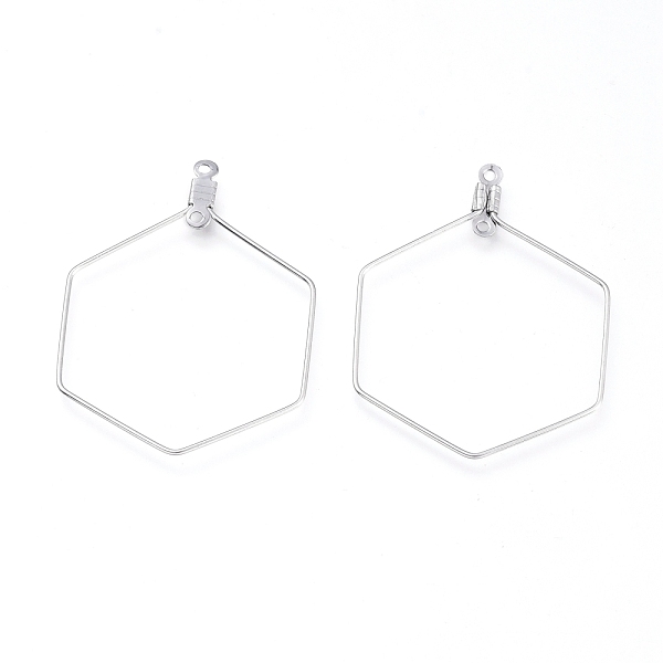 PandaHall 304 Stainless Steel Pendants, Hoop Earring Findings, Hexagon, Stainless Steel Color, 40x29.5x0.6mm, Hole: 1.2mm 304 Stainless...
PandaHall 304 Stainless Steel Pendants, Hoop Earring Findings, Hexagon, Stainless Steel Color, 40x29.5x0.6mm, Hole: 1.2mm 304 Stainless...