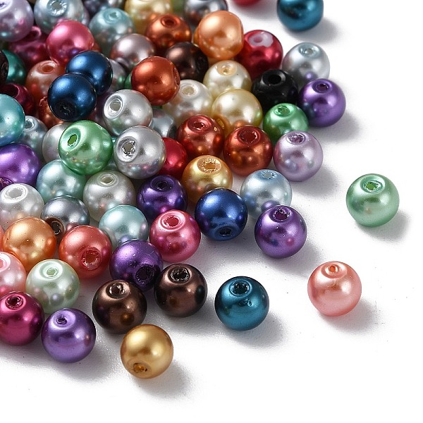 PandaHall Baking Painted Pearlized Glass Pearl Round Bead Strands, Mixed Color, 6~7mm, Hole: 1mm, about 1618pcs/500g Glass Round Multicolor
PandaHall Baking Painted Pearlized Glass Pearl Round Bead Strands, Mixed Color, 6~7mm, Hole: 1mm, about 1618pcs/500g Glass Round Multicolor