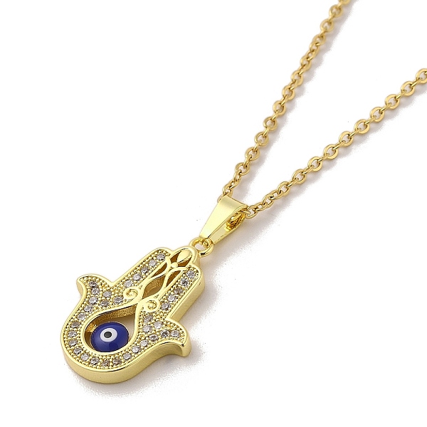 PandaHall 304 Stainless Steel Pendant Necklaces, Brass Micro Pave Clear Cubic Zirconia Pendant Necklaces, Hamsa Hand, 17.52 inch(44.5cm)..., Silver
PandaHall 304 Stainless Steel Pendant Necklaces, Brass Micro Pave Clear Cubic Zirconia Pendant Necklaces, Hamsa Hand, 17.52 inch(44.5cm)..., Silver